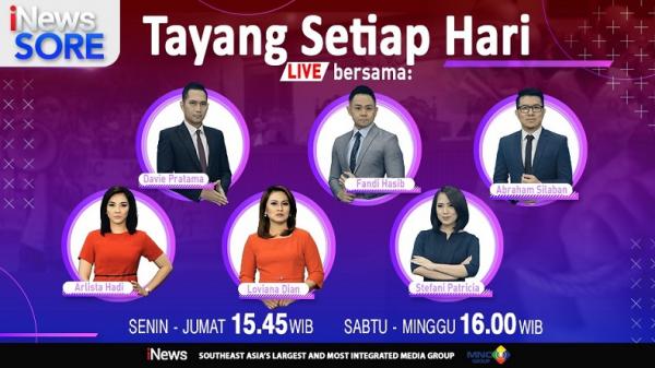 inews sore 2 iNews Sore, Sabtu (13/3/2021) membahas saling lapor yang dilakukan dua kubu Partai Demokrat. (Foto: iNews)