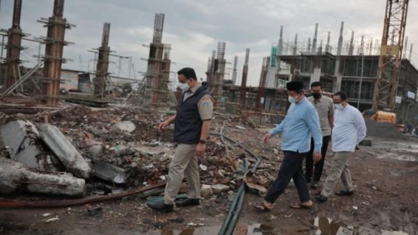 kampung akuarium 2 Gubernur DKI Jakarta Anies Baswedan di Kampung Akuarium, Senin (15/3/2021). (Foto: ABW).