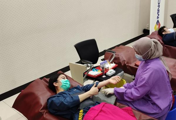 donor darah MNC MNC Peduli gelar donor darah di iNews Tower (foto: MNC Media/ Riezky Maulana)