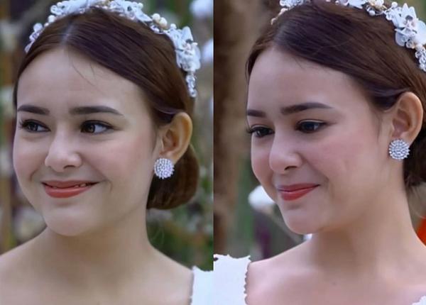 Amanda Manopo memakai anting bertahtakan permata di hari pernikahan Andin dan Aldebaran. (Foto: IG)
