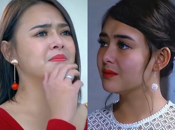 Amanda Manopo memakai anting bentuk panjang yang menggantung. (Foto: IG)