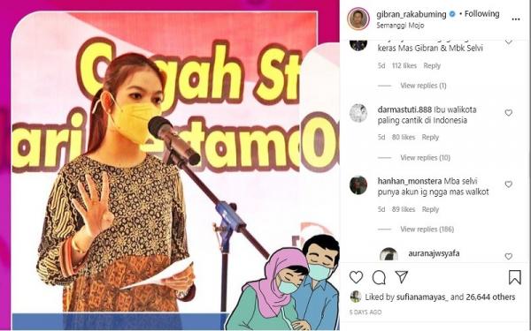Selvi Penampilan Selvi Ananda yang mendapat pujian netizen (Foto: Instagram/Gibran Rakabumingraka)