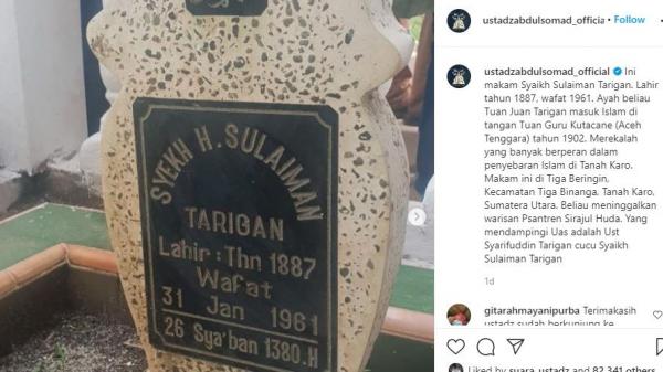 Makam Syaikh Sulaiman Tarigan di Tanah Karo. (Foto: ist)