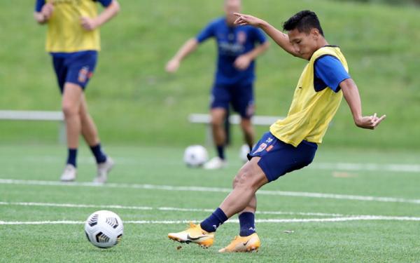 Syahrian Abimanyu saat berlatih bersama Newcastle Jets. (Foto: Newcastle Jets)