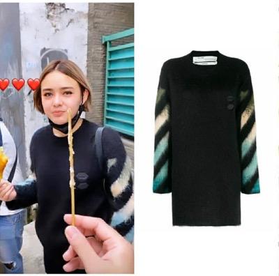 Amanda jak Amanda Manopo memakai sweater hitam. (Foto: IG)
