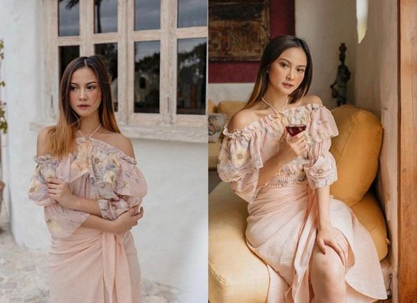Gabriella Larasati memakai atasan sabrina. (Foto: IG)