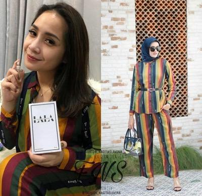 Nagita Slavina piyama Nagita memakai setelan piyama seharga Rp200 Ribu (Foto: IG)