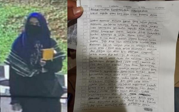 ZA, yang menyerang Mabes Polri dan surat wasiat yang ditulis untuk keluarga. (Foto: Istimewa)