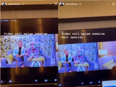 Atta video call kedua orang tuanya. (Foto: IG)