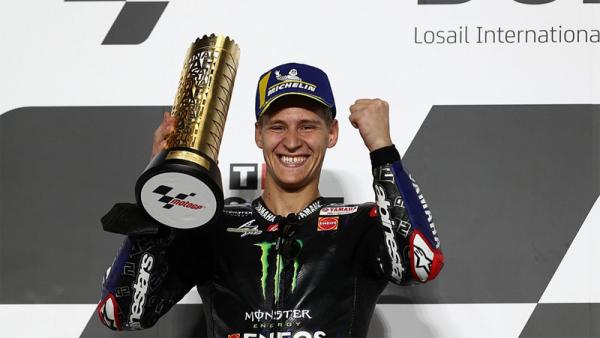 Quartararo Juara MotoGP Doha 2021 Pembalap Monster Energy Yamaha Fabio Quartararo menjuarai MotoGP Doha 2021 di Sirkuit Internasional Losail, Qatar, Senin (5/4/2021) dini hari WIB. (Foto: motorsport)
