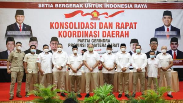 Gerindra Sumbar Rapat Konsolidasi Partai Gerindra di Bukittinggi, Sumatera Barat, Rabu (7/4/2021). (Foto: Partai Gerindra).