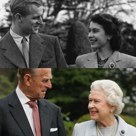 Pangeran dan Ratu Inggis Pangeran Philip dengan tatapan penuh cinta.