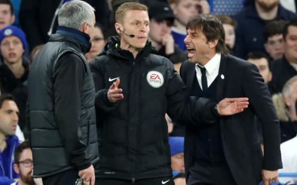 Antonio Conte Jose Mourinho Antonio Conte dan Jose Mourinho. (Foto: Guardian)