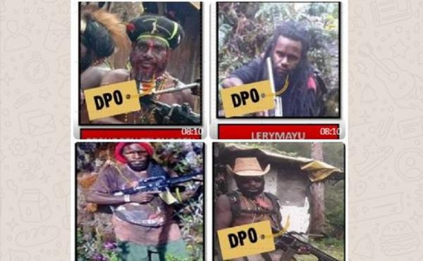 KKB Papua Para pimpinan KKB yang kini dalam pengejaran TNI-Polri di Papua. (Foto: Istimewa)