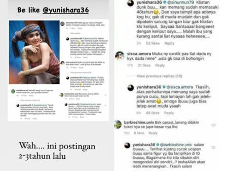 Yuni Yuni Shara santai menghadapi netizen.