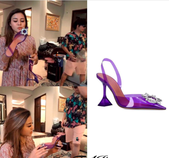 Aurel Hermansyah unboxing sepatu yang kekecilan. (Foto: YouTube/Aurel Hermansyah)