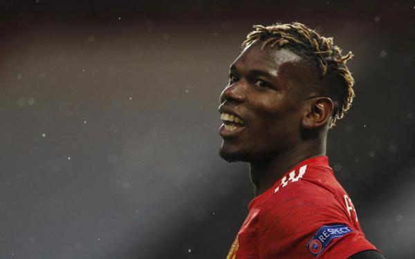 Paul Pogba tampil tokcer saat membantu Manchester United (MU) menang 6-2 atas AS Roma pada leg pertama semifinal Liga Europa, Jumat (30/4/2021) dini hari WIB. (Foto: Reuters)