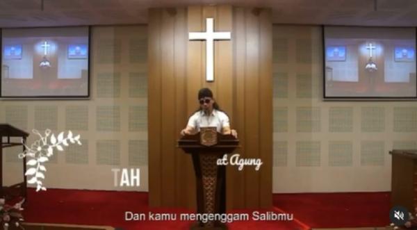 Gus Miftah saat orasi budaya dalam peresmian GBI Amanat Agung, Penjaringan, Kamis (29/4/2021).