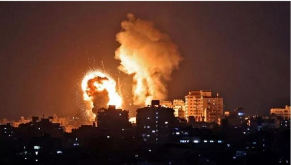 Serangan udara Militer Israel. (Foto: Twitter)