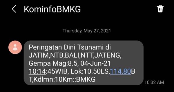 Peringatan Dini BMKG Peringatan Dini BMKG (Foto: Ist)