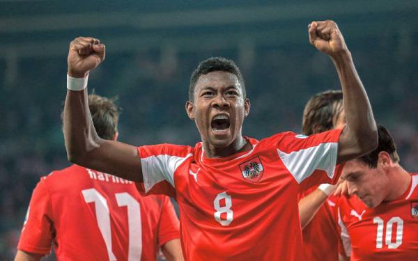Pemain Timnas Austria David Alaba. (Foto: Condor)