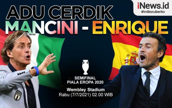 Jadwal semifinal Euro 2020 di RCTI dan iNewsTV malam ini.