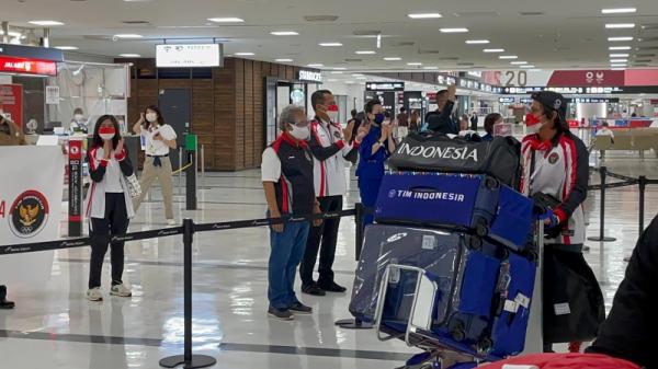 Indonesia Olimpiade Kontingen Indonesia tiba di Tokyo (foto: Dubes RI untuk Jepang)