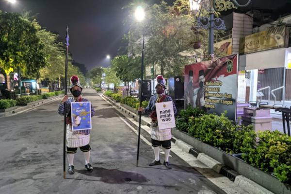 PPKM Darurat Malioboro Salah satu sudut kawasan Malioboro. (Foto : HO-Humas Pemkot Yogyakarta)