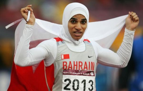 Pelari Bahrain Roqaya Al Gassra. (Foto: Qahiri)