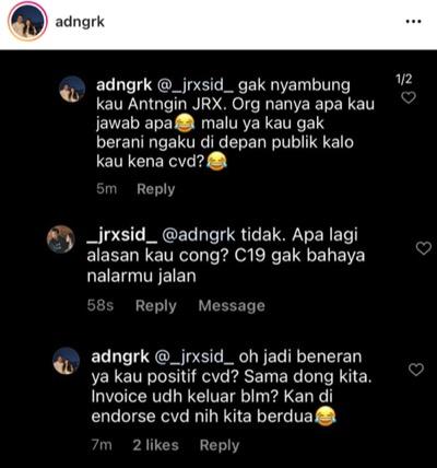 Jerinx Perdebatan Jerinx dengan Adam Deni di Instagram
