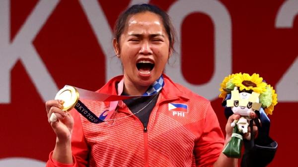 filipina Filipina akhirnya mencetak sejarah di Olimpiade Tokyo 2020. Filipina berhasil mendapatkan medali emas pertama sepanjang sejak keikutsertaannya di Olimpiade. (foto: REUTERS)