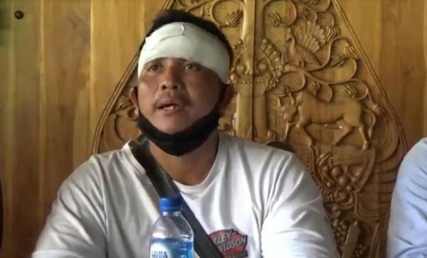 Pembunuhan Debt Collector Ketut Widiada, kakak Gede Budiarsana yang tewas dibacok debt collector di Bali. (Foto: iNews/Indira Arri)