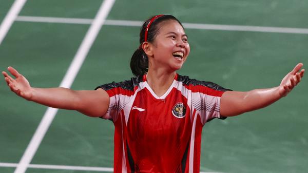 Ganda putri Indonesia Greysia Polii lega bisa lolos final Olimpiade Tokyo 2020 bersama rekannya Apriyani Rahayu. Dia menilai ini merupakan bonus dari Tuhan.&nbsp; (Foto: Reuters)