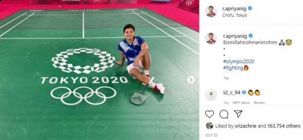 Rahayu Apriyani IG Pebulutangkis ganda putri Indonesia Rahayu Apriyani. (Foto: IG/Rahayu Apriyani).