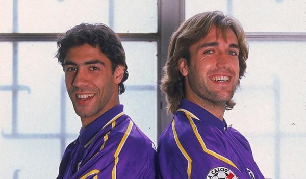 Rui Costa dan Batistuta di Fiorentina. (Foto: Planet Football)