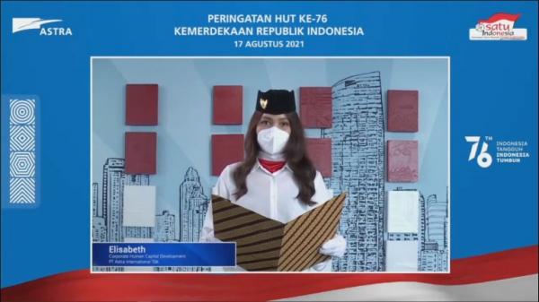 Astra International 5 Pelaksanaan seremoni Peringatan HUT ke-76 Kemerdekaan Republik Indonesia secara virtual pada (17/8/2021). (Foto: dok Astra International)
