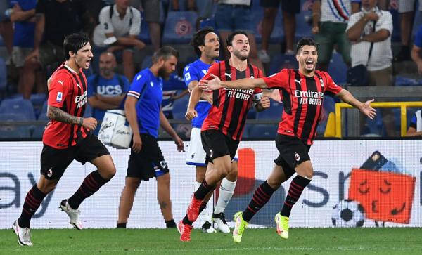 AC Milan mengalahkan Sampdoria 1-0 pada giornata pertama Liga Italia di Stadion Luigi Ferraris, Selasa (24/8/2021) dini hari WIB. (Foto: REUTERS/Jennifer Lorenzini)