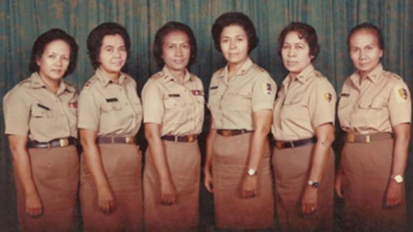 Enam perempuan Bukittinggi, Sumbar  yang menjadi cikal bakal lahirnya Polisi Wanita (Polwan) di Indonesia (Foto/Museumpolri)