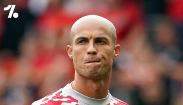 Bintang Manchester United Cristiano Ronaldo diedit jadi berambut gundul. (Foto: inside_global)