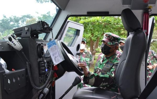 Kendaraan taktis TNI untuk mengamankan PON XX Papua di Merauke. (Foto: Dispenad)
