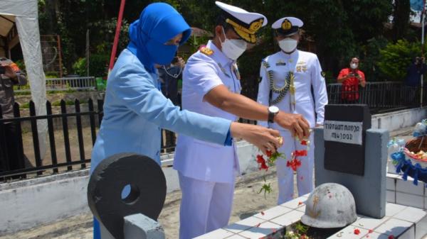 KSAL Laksamana TNI Yudo Margono memimpin langsung ziarah di TMP Bumi Wana Samudera Kalibakung, Tegal, Jawa Tengah (Dokumen Dispenal)