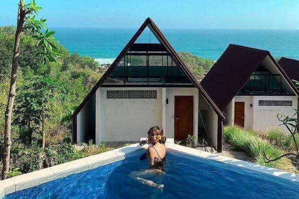 Radika Paradise Radika Paradise Villa and Citage menjadi tempat menginap di Gunungkidul yang menawarkan panorama keindahan alamnya. (Foto: IG/Radika Paradise)