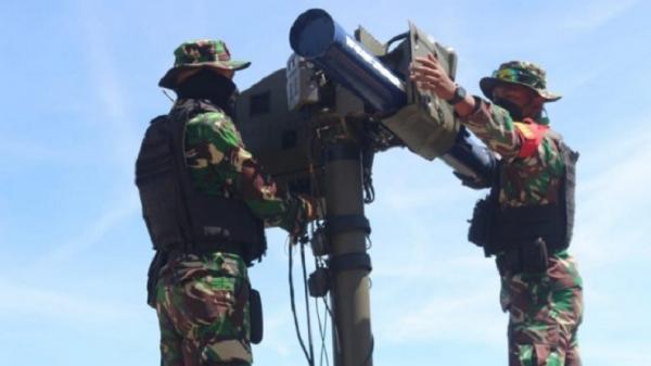 Rudal Starstreak jenis MMS (Multi Mission System) milik TNI AD berhasil melumpuhkan pesawat asing. (Foto: Dok. TNI AD).