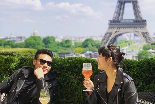 Chelsea Islan dan sang pacar Rob Clinton saat di Paris. (Foto: IG)