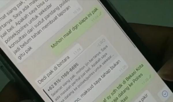 aduan warga bekasi WA aduan warga bekasi yang masuk ke ponsel pribadi Kapolres Pasuruan Kota AKBP Arman.