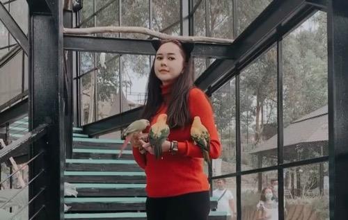 Artis cantik penyuka burung, Aura Kasih.