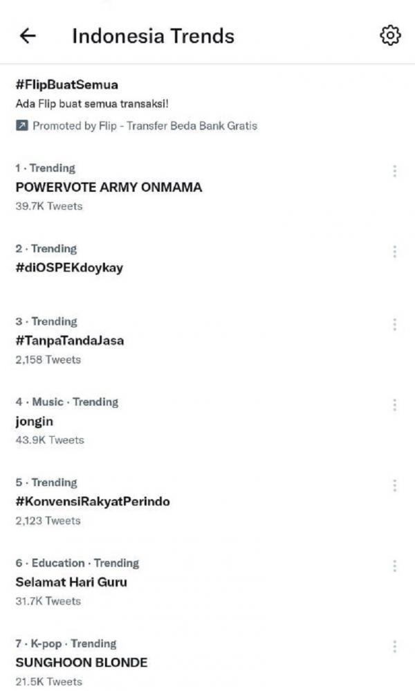 Tagar #Konvensi Rakyat Perindo Jadi Trending di Twitter. 
