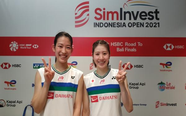 Ganda putri Jepang, Nami Matsuyama/Chiharu Shida Ganda putri Jepang, Nami Matsuyama/Chiharu Shida akan melawan wakil tuan rumah, Greysia Polii/Apriyani Rahayu di final Indonesia Open 2021, Minggu (28/11/2021). (Foto: MNC Portal Indonesia/Bagas Abdiel)