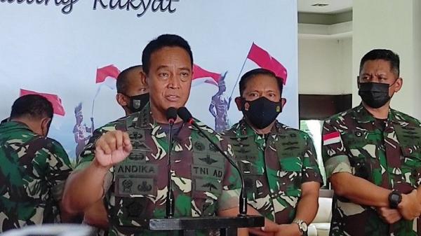 Panglima TNI Jenderal Andika Perkasa di Jayapura Papua. (Foto: Antara).