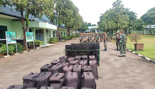 Gagak 1 Batalyon Arhanud 10/Gagak Hitam menggelar apel kesiapan Pasukan di Lapangan Apel Gagak Hitam, Pesanggrahan. (Foto Batalyon Arhanud 10).